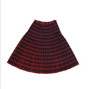 Plaid pleated skirt